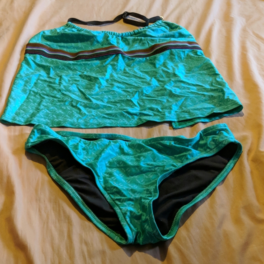 Teal tankini